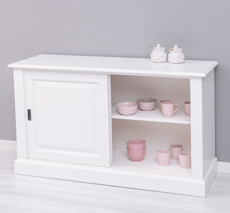 Massivholz- Geschirrschrank mit Schiebetüren - Sideboard