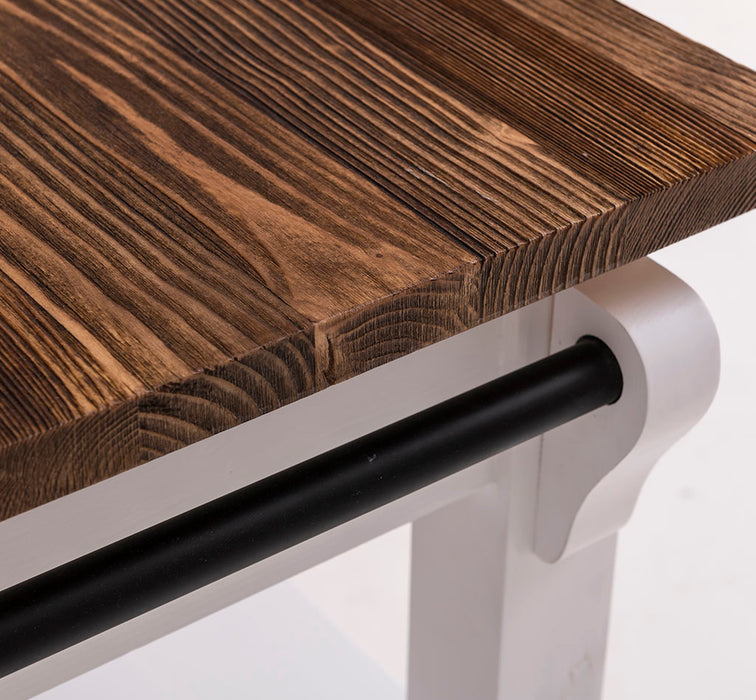 Massivholz Kücheninsel im Landhausstil mit Schubladen | Küchenblock