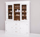 Geschirrschrank aus Massivholz | Vitrine | 2-teilig mit Schubladen -
