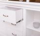 Geschirrschrank aus Massivholz | Vitrine | 2-teilig mit Schubladen -