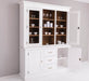 Geschirrschrank aus Massivholz | Vitrine | 2-teilig mit Schubladen -