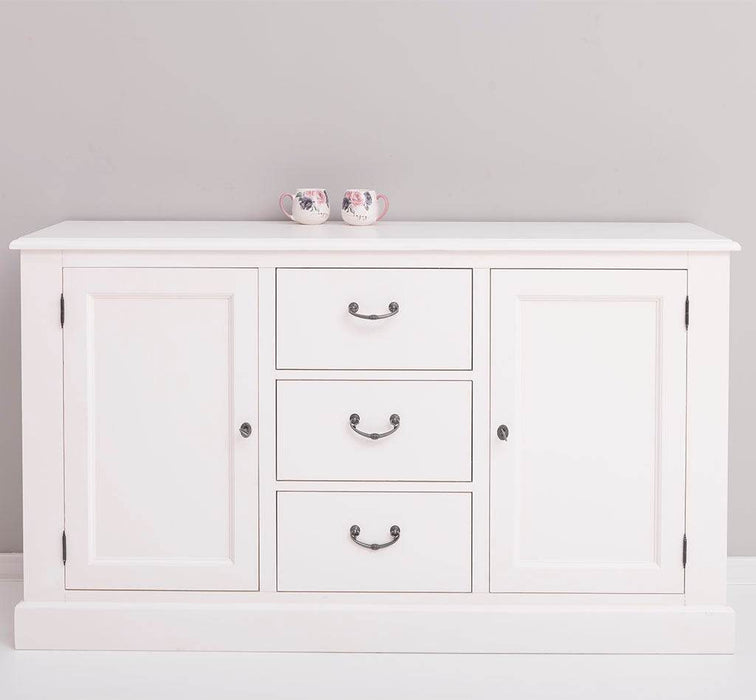 Massivholz Sideboard im Landhausstil mit drei Schubladen und zwei Türen -