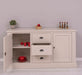 Massivholz Sideboard im Landhausstil mit drei Schubladen und zwei Türen -