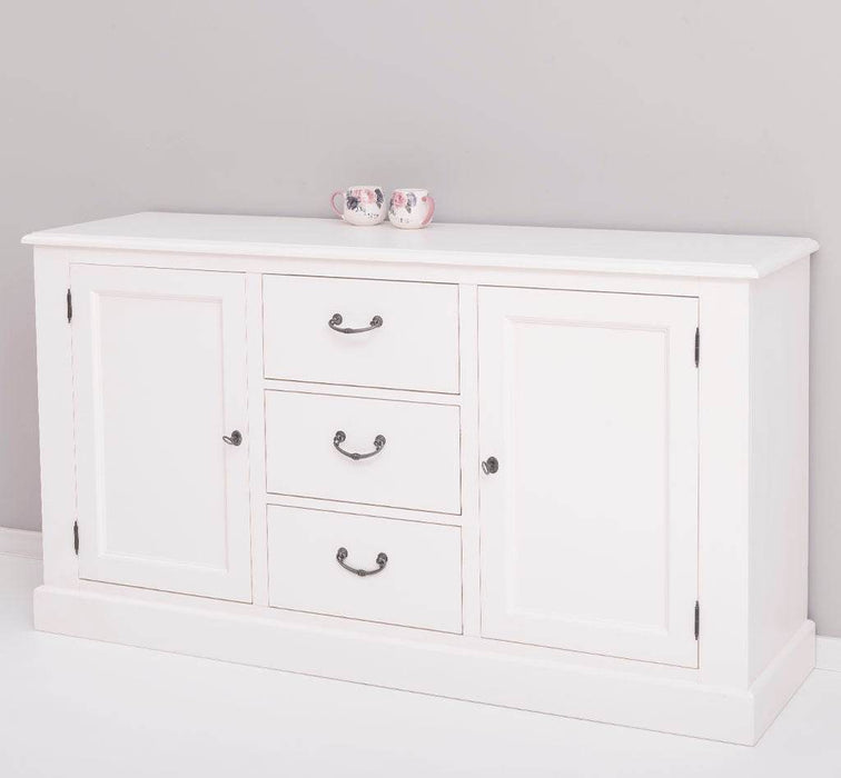Massivholz Sideboard im Landhausstil mit drei Schubladen und zwei Türen -