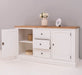 Massivholz Sideboard im Landhausstil mit drei Schubladen und zwei Türen -