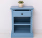 Nachttisch mit Schublade und Regal | Bestelltisch aus Massivholz in verschiedenen Farben - Vintage Blau