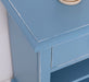 Nachttisch mit Schublade und Regal | Bestelltisch aus Massivholz in verschiedenen Farben - Vintage Blau