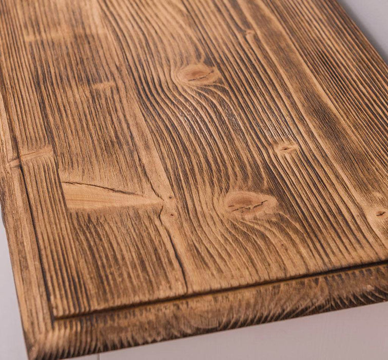 Nachttisch mit Schublade und Regal | Bestelltisch aus Massivholz mit Akzent - Creme - Gelb