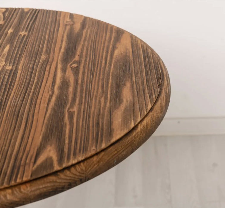 Runder Bistrotisch aus Massivholz | Kleiner Esstisch mit gedrehtem Bein