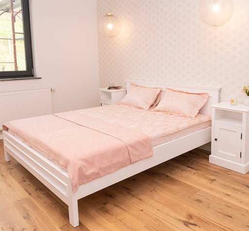 Schlafzimmer-Set | Massivholzbett mit 2 Nachttischen - 