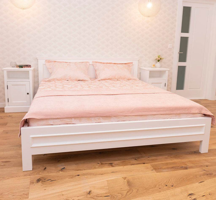 Schlafzimmer-Set | Massivholzbett mit 2 Nachttischen - 