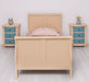 Schlafzimmer-Set aus Massivholz | Kinderzimmer mit Bett und zwei Nachttischen - Lavendel / 90 x 200