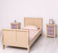 Schlafzimmer-Set aus Massivholz | Kinderzimmer mit Bett und zwei Nachttischen - Lavendel / 90 x 200