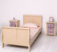 Schlafzimmer-Set aus Massivholz | Kinderzimmer mit Bett und zwei Nachttischen - Lavendel / 90 x 200