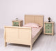 Schlafzimmer-Set aus Massivholz | Kinderzimmer mit Bett und zwei Nachttischen - Lavendel / 90 x 200