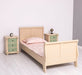 Schlafzimmer-Set aus Massivholz | Kinderzimmer mit Bett und zwei Nachttischen - Lavendel / 90 x 200