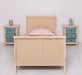 Schlafzimmer-Set aus Massivholz | Kinderzimmer mit Bett und zwei Nachttischen - Lavendel / 90 x 200