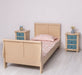 Schlafzimmer-Set aus Massivholz | Kinderzimmer mit Bett und zwei Nachttischen - Lavendel / 90 x 200