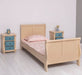 Schlafzimmer-Set aus Massivholz | Kinderzimmer mit Bett und zwei Nachttischen - Lavendel / 90 x 200