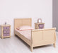Schlafzimmer-Set aus Massivholz | Kinderzimmer mit Bett und zwei Nachttischen - Lavendel / 90 x 200