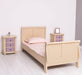 Schlafzimmer-Set aus Massivholz | Kinderzimmer mit Bett und zwei Nachttischen - Lavendel / 90 x 200