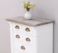 Schmale Apothekerkommode im Landhausstil mit 8 Schubladen - Creme - Multi