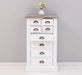 Schmale Apothekerkommode im Landhausstil mit 8 Schubladen - Creme - Multi