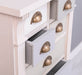 Schmale Apothekerkommode im Landhausstil mit 8 Schubladen - Creme - Multi