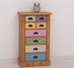 Schmale Apothekerkommode im Landhausstil mit 8 Schubladen - Creme - Multi