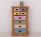 Schmale Apothekerkommode im Landhausstil mit 8 Schubladen - Creme - Multi