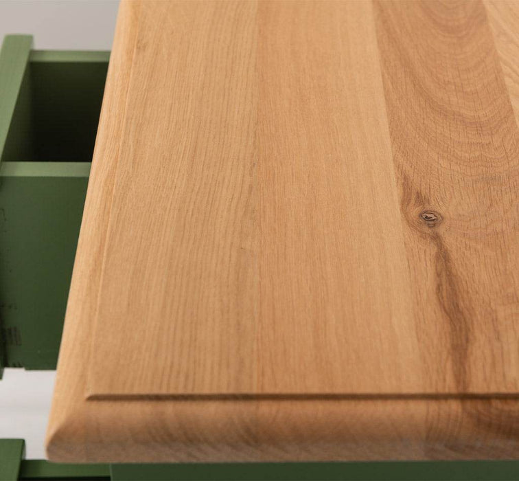 Schmale Apothekerkommode mit 8 Schubladen - in verschiedenen Farben - Eiche - Grün