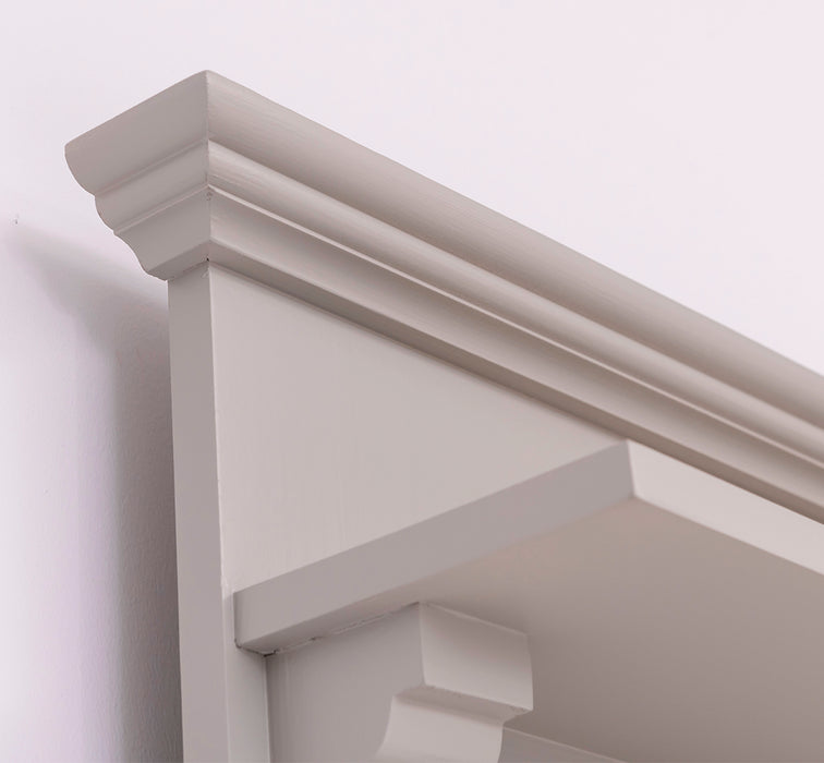 Schmale Garderobe aus Massivholz mit Ablage und 3 Haken