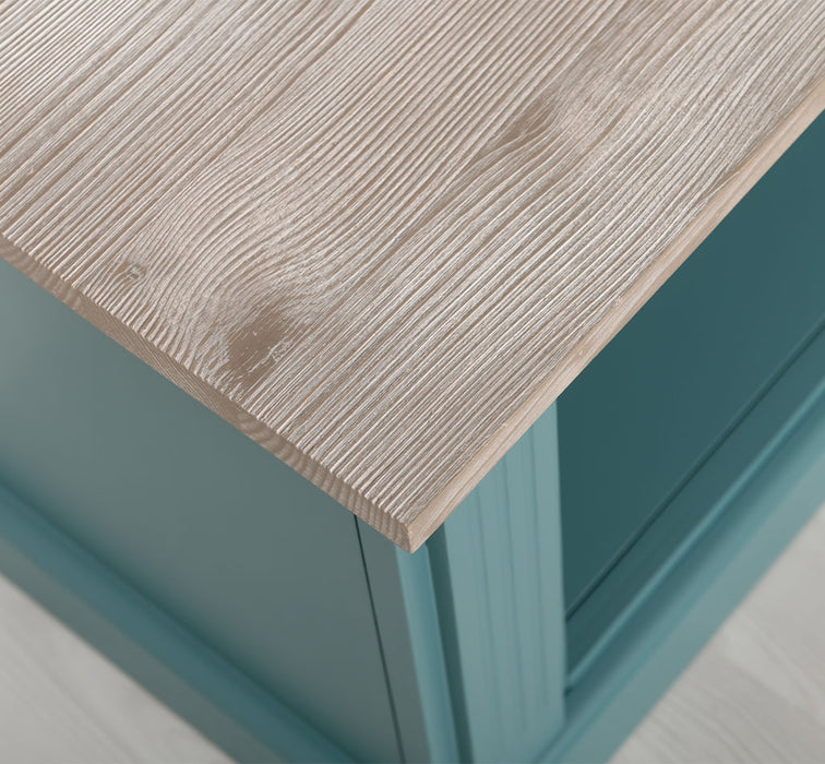 Schmale Garderobe aus Massivholz mit Ablage und 3 Haken