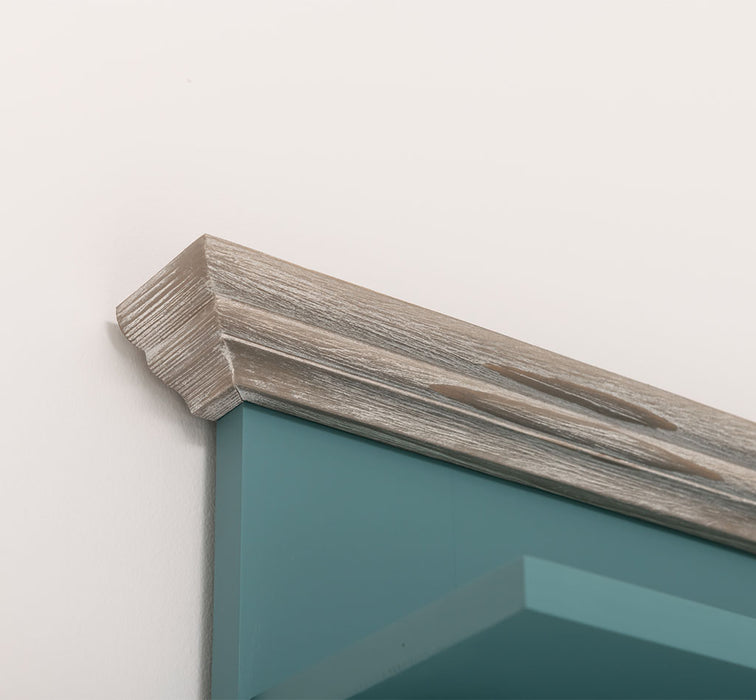 Schmale Garderobe aus Massivholz mit Ablage und 3 Haken