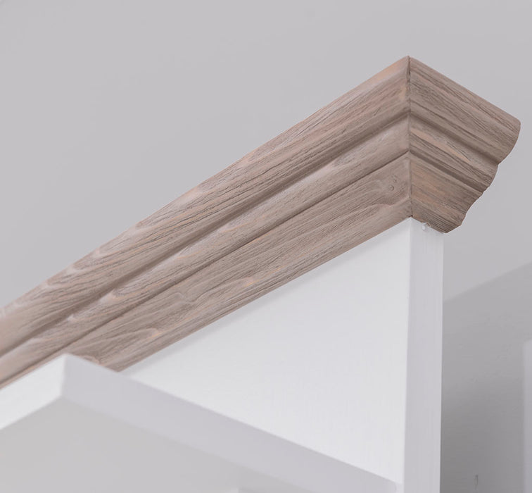 Schmale Garderobe aus Massivholz mit Ablage und 3 Haken