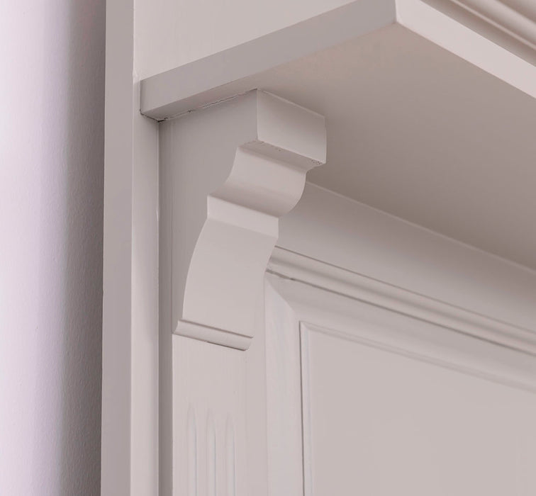 Schmale Garderobe aus Massivholz mit Ablage und 3 Haken