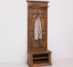 Schmale Garderobe aus massiver Eiche mit Ablage und 3 Haken -