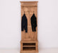Schmale Garderobe aus massiver Eiche mit Ablage und 3 Haken -
