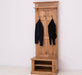 Schmale Garderobe aus massiver Eiche mit Ablage und 3 Haken -