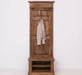 Schmale Garderobe aus massiver Eiche mit Ablage und 3 Haken -