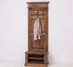 Schmale Garderobe aus massiver Eiche mit Ablage und 3 Haken -