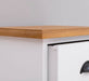 Schmale Schubladensäule aus Massivholz mit 7 Schubladen - Schwarz
