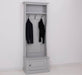 Schmale Garderobe aus Massivholz mit 3 Haken - in verschiedenen Farben -