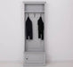 Schmale Garderobe aus Massivholz mit 3 Haken - in verschiedenen Farben -
