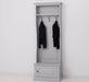 Schmale Garderobe aus Massivholz mit 3 Haken - in verschiedenen Farben -