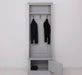 Schmale Garderobe aus Massivholz mit 3 Haken - in verschiedenen Farben -