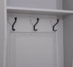 Schmale Garderobe aus Massivholz mit 3 Haken - in verschiedenen Farben -