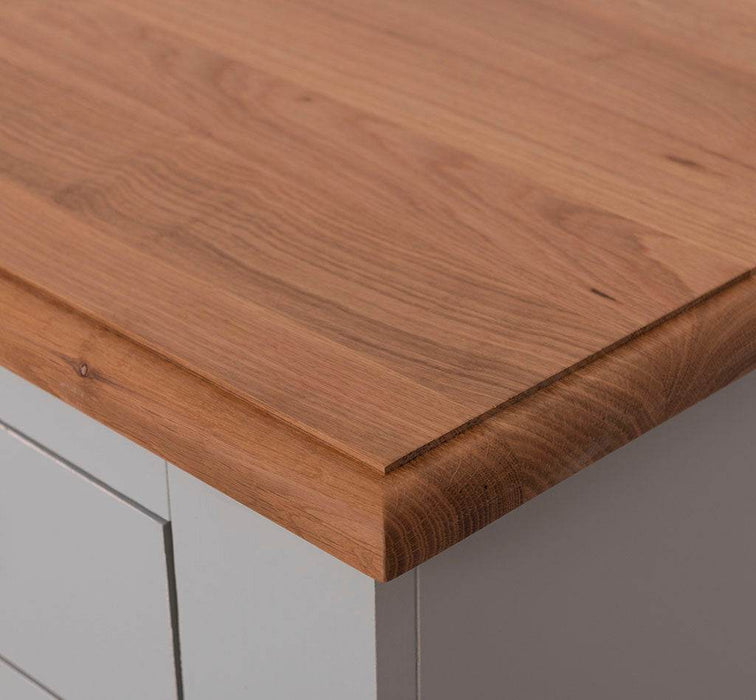 Schmaler Geschirrschrank aus Massivholz | 2-teilig | 3 Türen | 2 Schubladen -