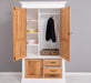Schmaler Kleiderschrank aus Massivholz mit drei Schubladen