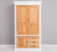 Schmaler Kleiderschrank aus Massivholz mit drei Schubladen